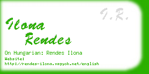 ilona rendes business card